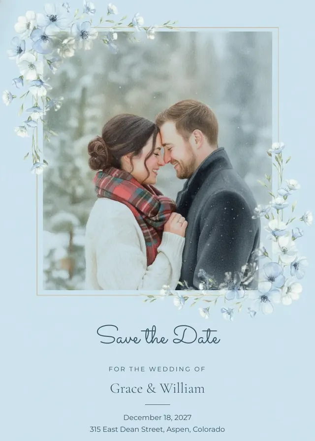 Real photo save the date sample
