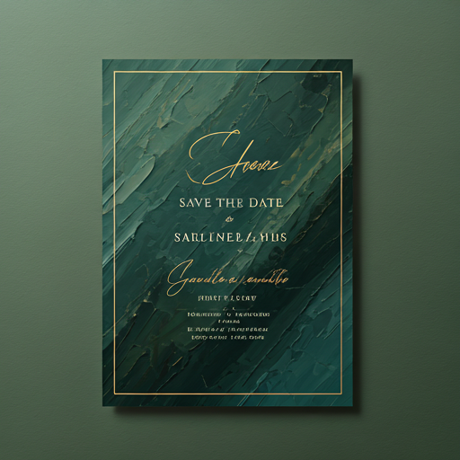 Oil painting style save the date card